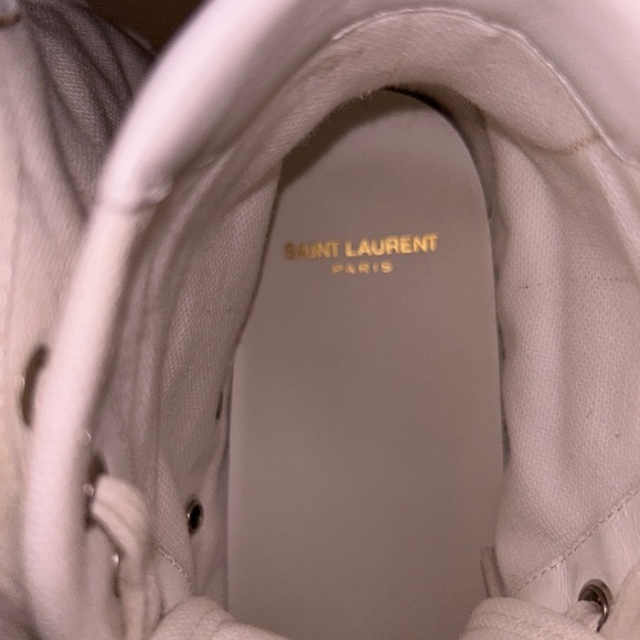 MALIBU MID-TOP SNEAKERS IN CANVAS AND LEATHER. White/ sz 39 - Picture 8 of 12